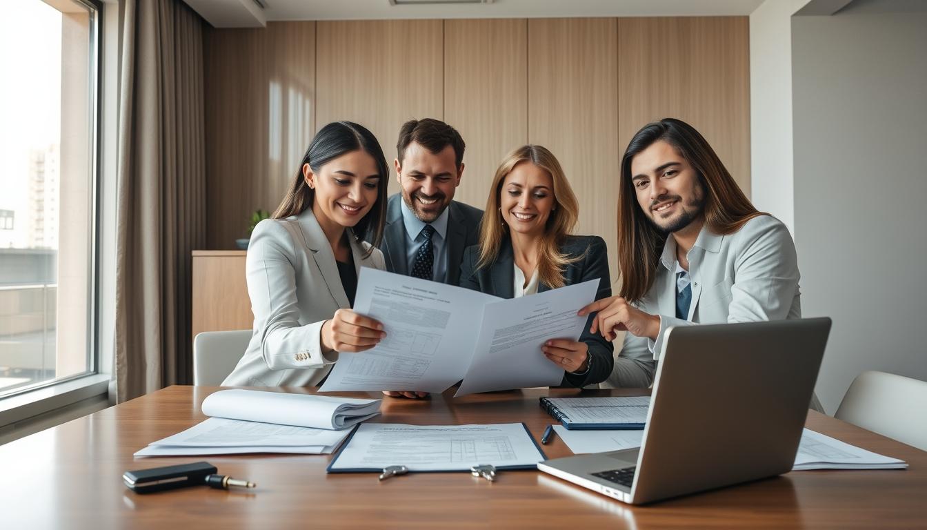 Business agreement signing